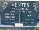 VENTER Hendrik Johannes 1919-1991 & Iris 1920-1991