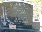 OLIVIER Frans Johannes 1930-1989 & Gertruida Elizabeth R. 1935-