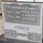 VISAGE T.P. 1909-1985 & A.H. du TOIT 1909-1990