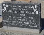 JOOSTE Inger Victoria nee MAY 1901-1975