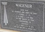 WAGENER Carel C.P. 1888-1968 & Gertruida M. GOOSEN 1888-1971