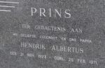 PRINS Hendrik Albertus 1923-1971