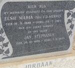 JORDAAN Jan Stephanus 1889-1970 & Elsie Maria v.d. MERWE 1888-1967