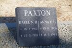PAXTON Karel N.H. 1912-1981 & Anna C.H. 1906-1993