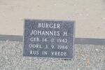 BURGER Johannes H. 1942-1986