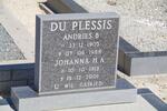 PLESSIS Andries B., du 1905-1988 & Johanna H.A. 1913-2001