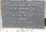 ROUX Paul 1889-1951 & Alice 1891-1980