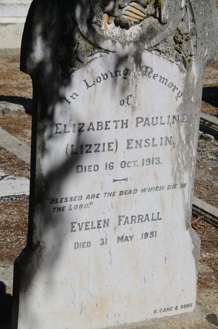 ENSLIN Elizabeth Pauline -1913 :: FARRALL Evelyn -1951