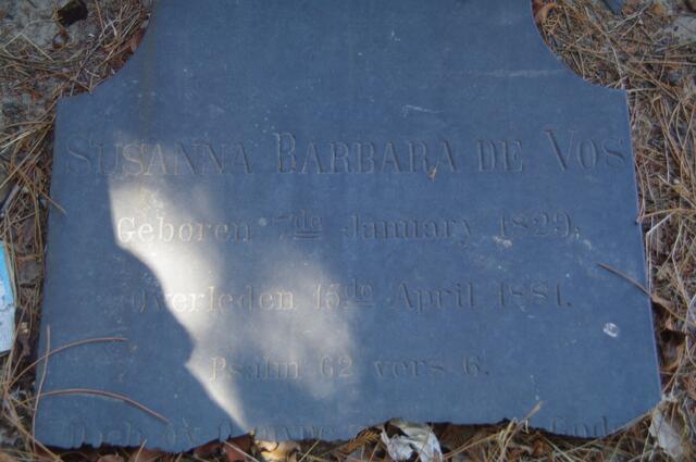 VOS Susanna Barbara, De 1829-1881