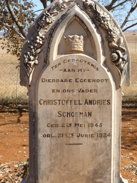 SCHOEMAN Christoffel Andries 1845-1924