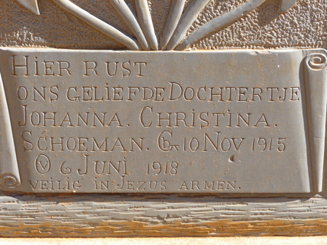 SCHOEMAN Johanna Christina 1915-1918