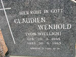 WENHOLD Claudien nee VON WIELLIGH 1948-1983