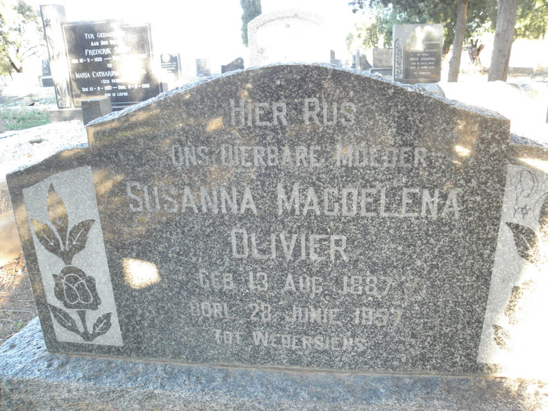 OLIVIER Susanna Magdelena 1887-1957