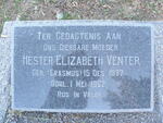VENTER Hester Elizabeth nee ERASMUS 1877-1962