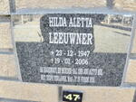 LEEUWNER Hilda Aletta 1947-2006