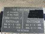 HATTINGH Christiaan J. 1889-1970 & Aletta E. 1896-1985