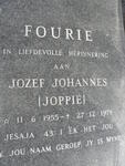 FOURIE Jozee Johannes 1955-1978