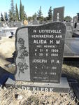 KLERK Joseph P.A., De 1911-1989 & Alida H.M. WEHNCKE 1908-1980