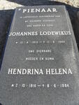 PIENAAR Johannes Lodewikus 1913-1980 & Hendrina Helena 1916-1984