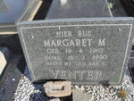 VENTER Margaret M. 1910-1990