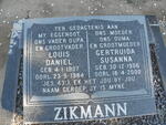 ZIKMANN Louis Daniel 1907-1984 & Gertruida Susanna 1906-2000