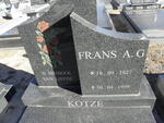 KOTZE Frans A.G. 1927-1999