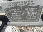 KNIPE Daniel Jacobus 1909-1988 & Wilhelmiena Rachel 1920-1991