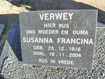 VERWEY Susanna Francina 1916-2004