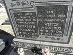 WESTHUIZEN Wietze Martinus, van der 1916-2002 & Elizabeth Johanna 1920-1988 