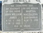 DANIELS John William James 1913-1993 & Martha Magdalena DANIELS 1932-