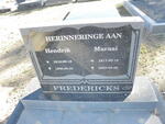 FREDERICKS Hendrik 1919-1998 & Maraai 1917-2003