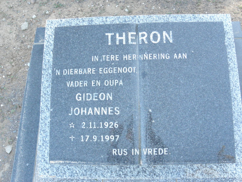 THERON Gideon Johannes 1926-1997