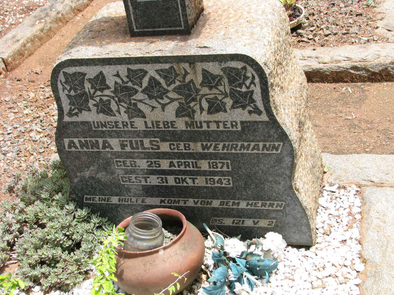 FULS Anna nee WEHRMANN 1871-1943