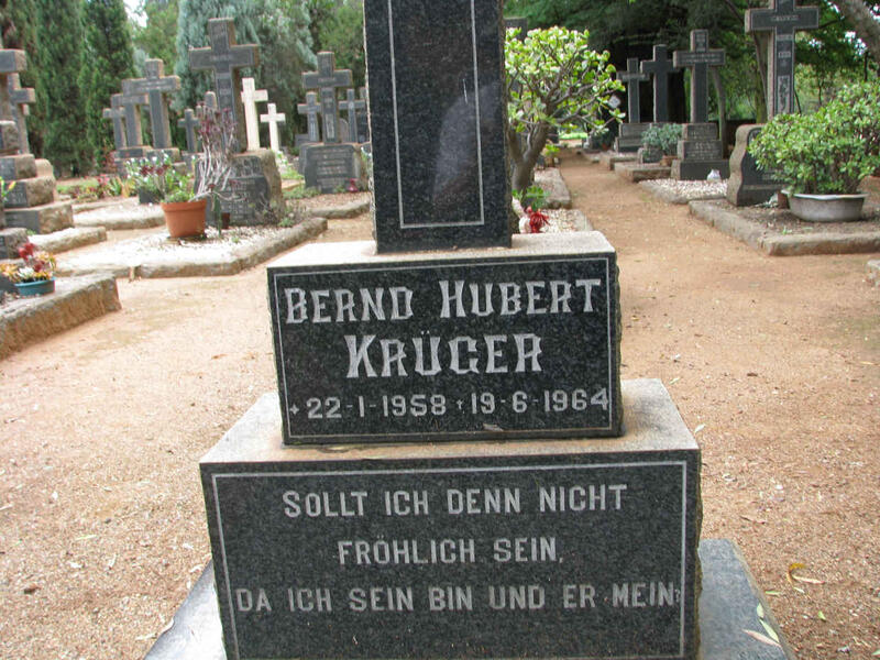 KRUGER Bernd Hubert 1958-1964