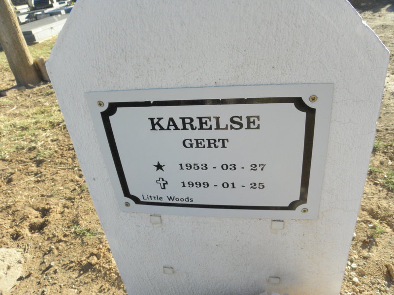 KARELSE Gert 1953-1999