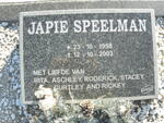 SPEELMAN Japie 1958-2003