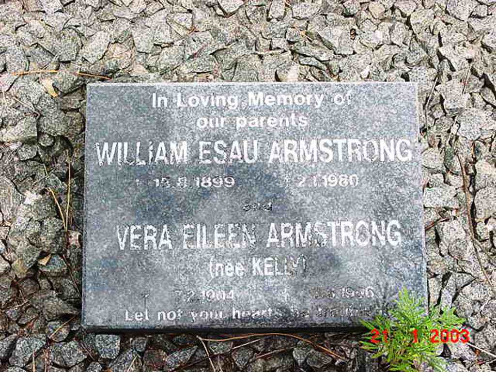 ARMSTRONG William Esau 1899-1980 & Vera Eileen KELLY 1904-1986