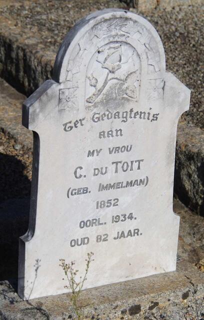 TOIT C., du nee IMMELMAN 1852-1934