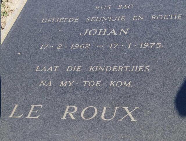 ROUX Johan, le 1962-1975