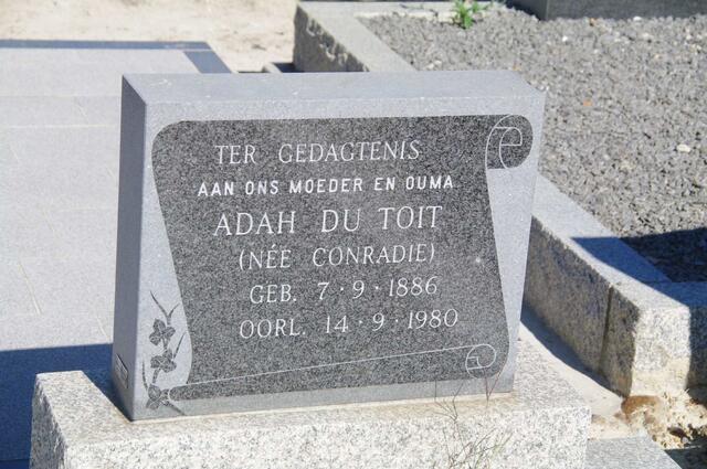 TOIT Adah, du nee CONRADIE 1886-1980