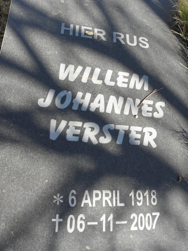 VERSTER Willem Johannes 1918-2007