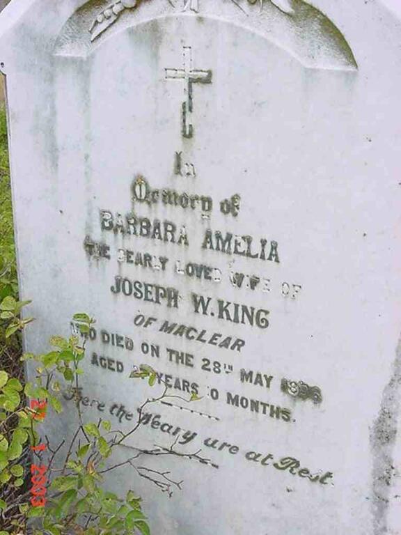 KING Barbara Amelia  -1896