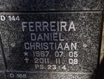 FERREIRA Daniel Christiaan 1967-2011