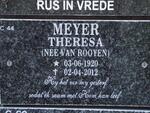 MEYER Theresa nee VAN ROOYEN 1920-2012