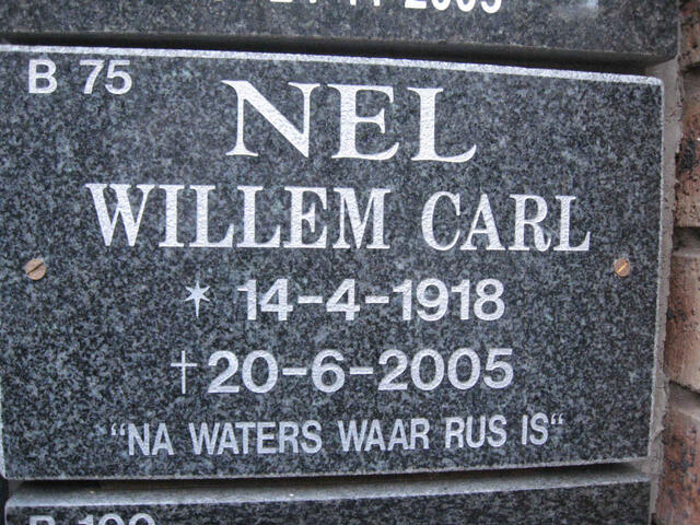 NEL Willem Carl 1918-2005