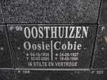 OOSTHUIZEN Oosie 1920-2005 & Cobie 1927-1996