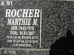 ROCHER Marthie M. 1916-2007
