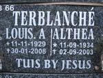 TERBLANCHE Louis A. 1929-2008 & Althea 1934-2003