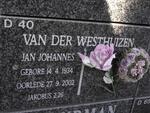 WESTHUIZEN Jan Johannes, van der 1934-2002