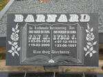 BARNARD Jan M. 1930-2000 & Lydia J. 1933-1997